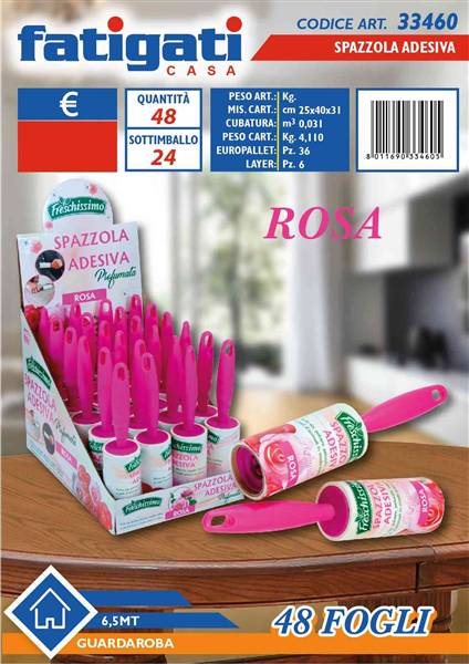 FATIGATI SPAZZOLA ADESIVA 6,5MT ROSA 