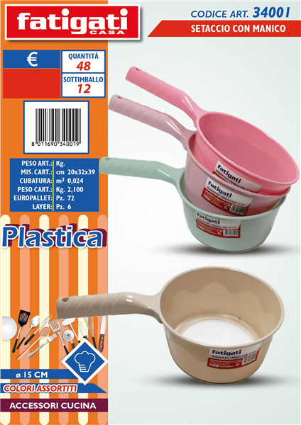 FATIGATI SETACCIO PLAST. C/MANICO 15CM