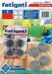 FATIGATI SPUGNA ACCIAIO 4PZ 