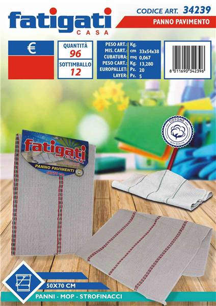 FATIGATI PANNO PAVIMENTO 50X70 COTONE 