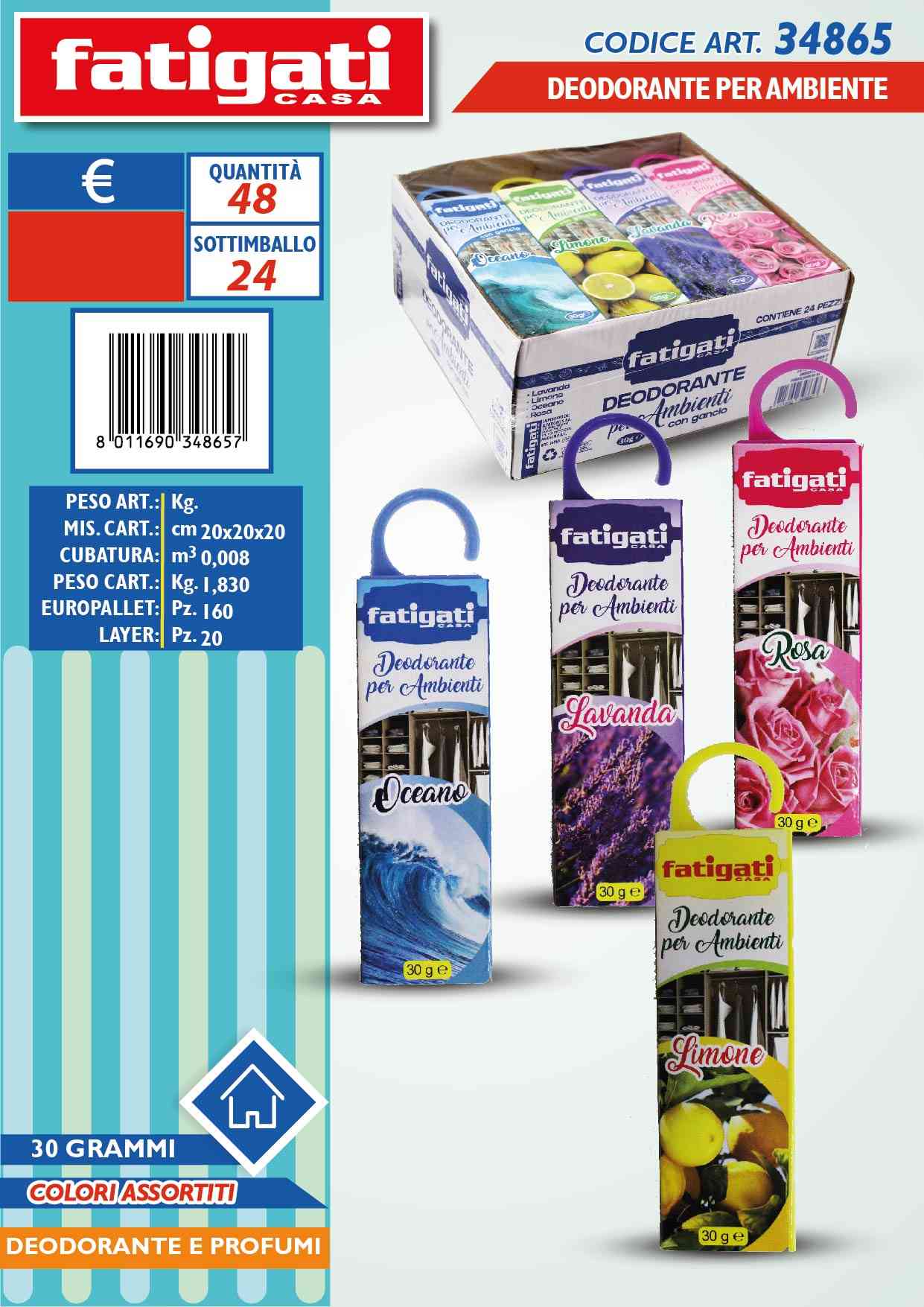 FATIGATI DEODORANTE X AMBIENTE C/GANCIO