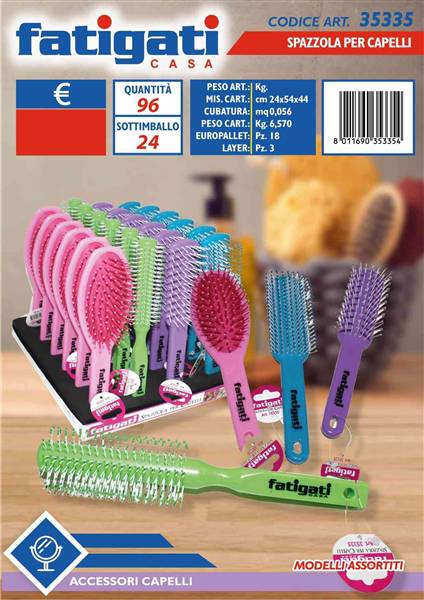 FATIGATI SPAZZOLA PER CAPELLI 4ASS. 