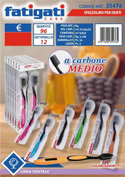 FATIGATI SPAZZOLINO DENTI A CARBONE M 