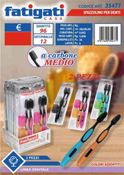 FATIGATI SPAZZOLINO DENTI CARBONE 2PZ 