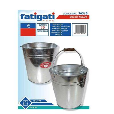 FATIGATI SECCHIO ZINCATO 15LT 