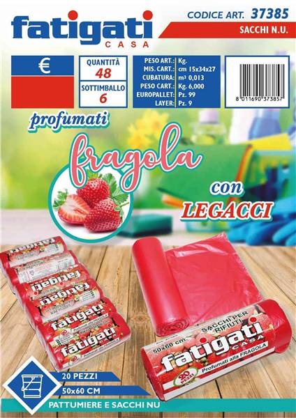 FATIGATI SACCHI C/LACCI 20PZ 50X60 FRAGO 