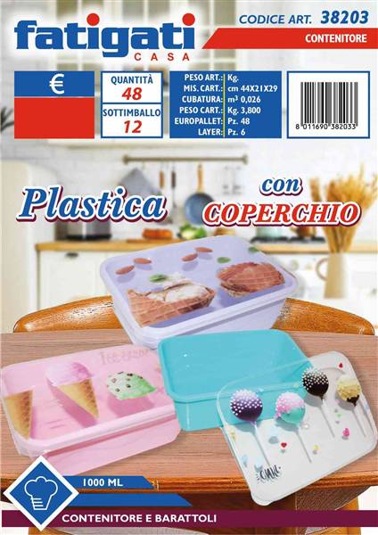 FATIGATI CONTENITORE PLASTICA 1000ML 