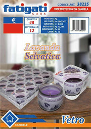FATIGATI VASETTO VETRO C/CANDELA LAVANDA 