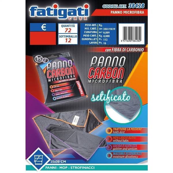 FATIGATI PANNO MICROFIBRA CARBONE SINT. 