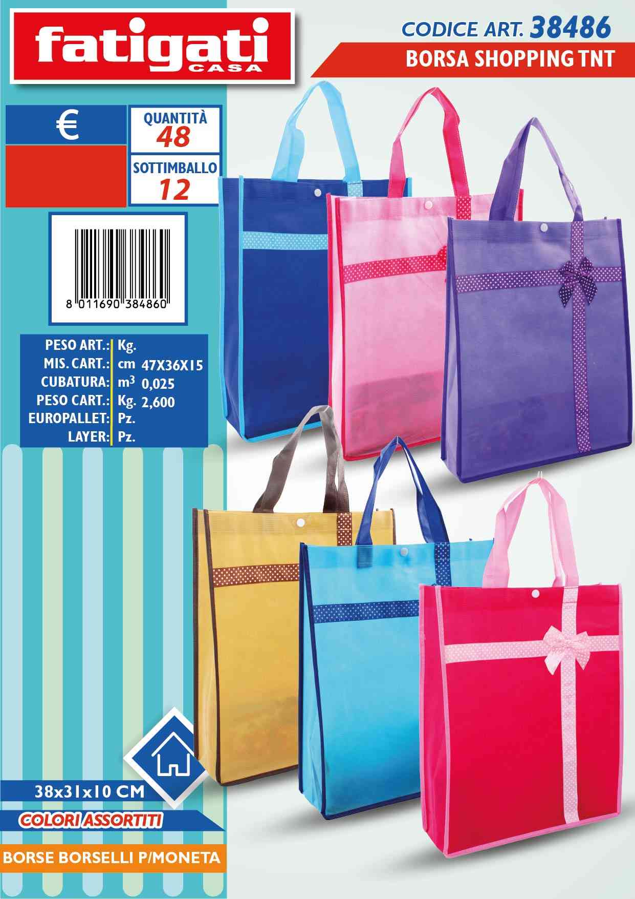 FATIGATI BORSA SHOPPING TNT 38X31X10 CM