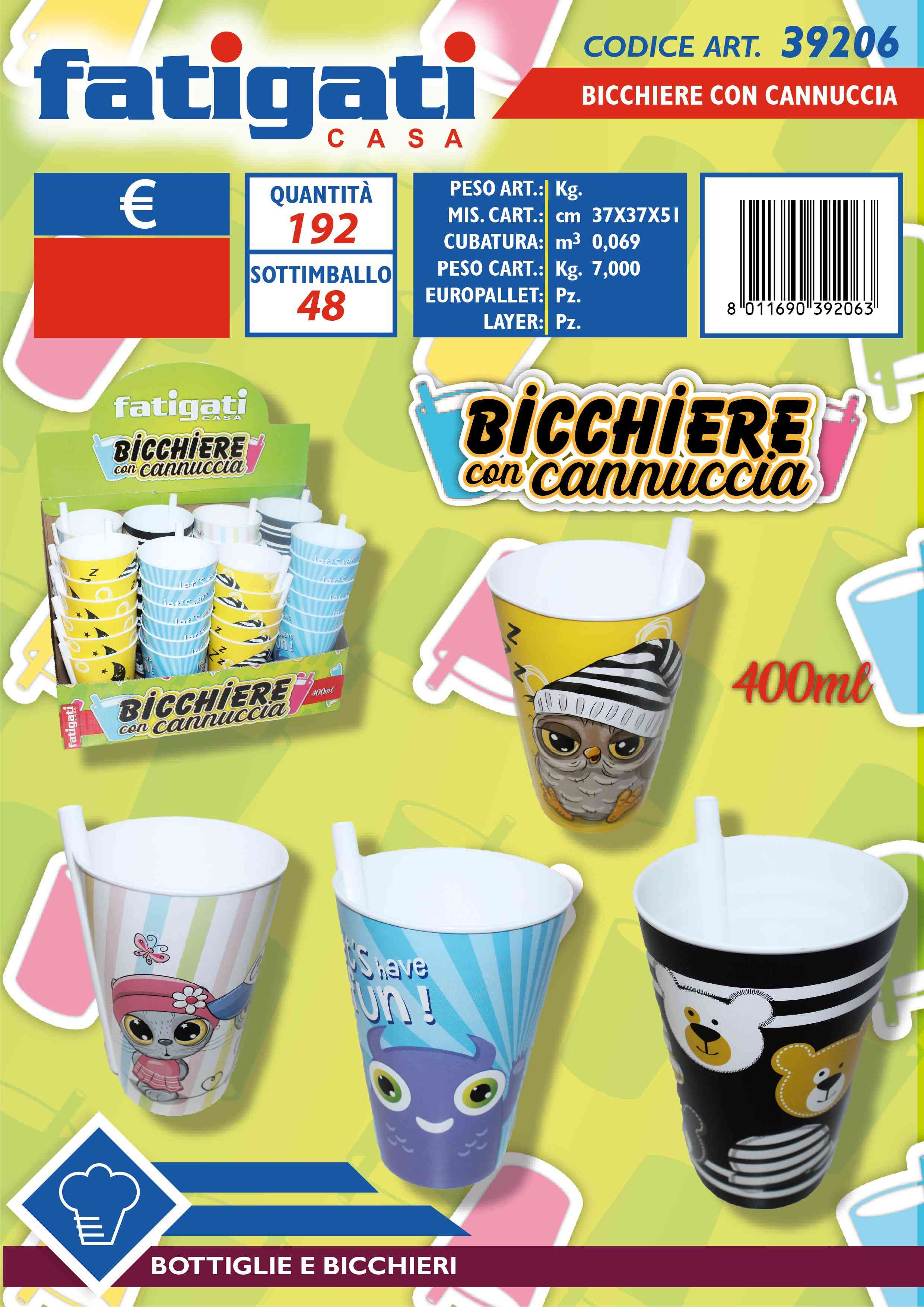 FATIGATI BICCHIERE CON CANNUCCIA 400ML