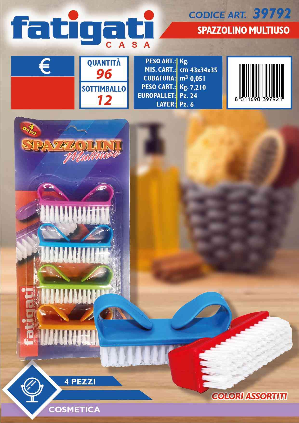 FATIGATI SPAZZOLINO MULTIUSO 4PZ