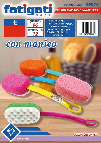 FATIGATI SPUGNA MASSAGGIO LAVASCHIENA CON MANI