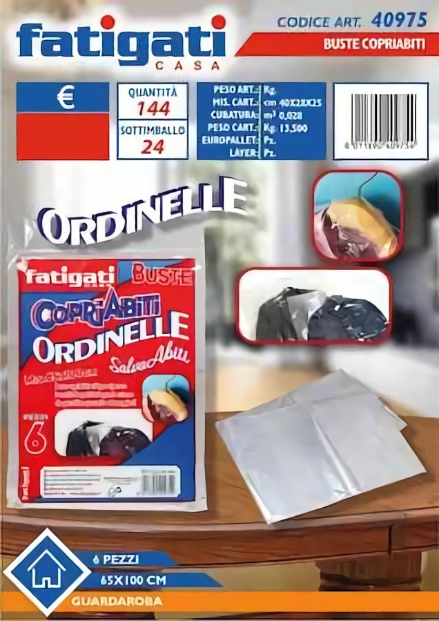 FATIGATI BUSTE COPRIABITI 65X100 6PZ