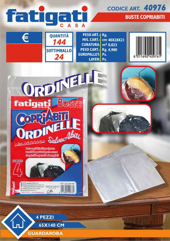 FATIGATI BUSTE COPRIABITI 65X140 4PZ - Infinity Home Store