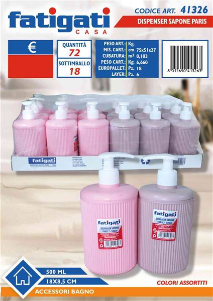 FATIGATI DISPENSER SAPONE PARIS 2 500ML. 