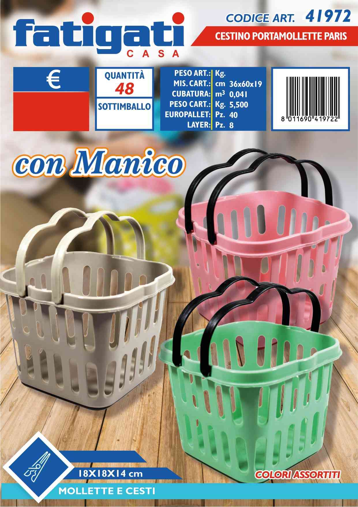 FATIGATI CESTINO P/MOLLETTE C/MAN. PARIS