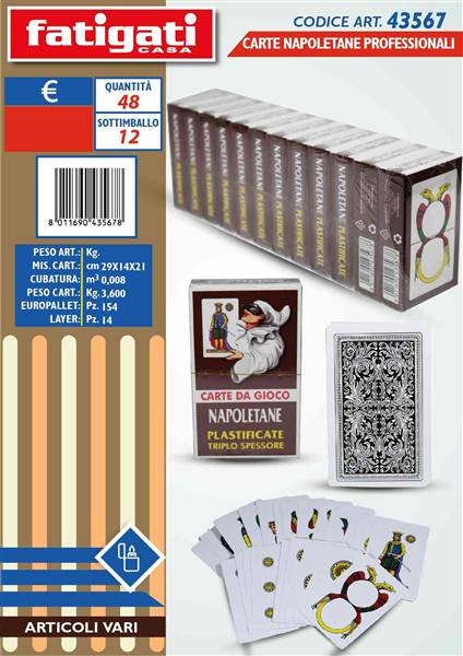FATIGATI CARTE NAPOLETANE PROFESSIONALI 