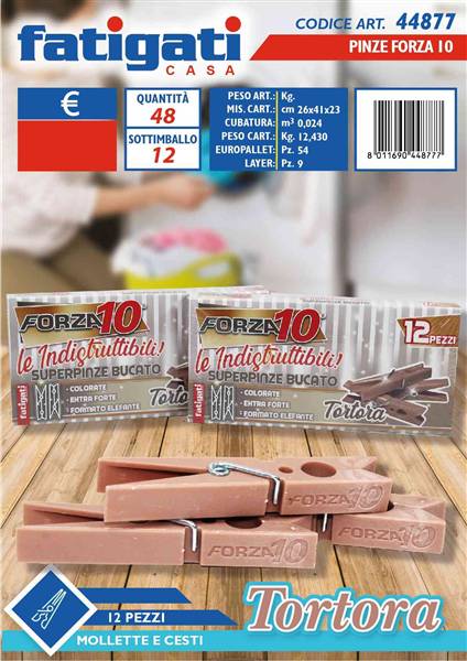 FATIGATI PINZE 12PZ FORZA10 TORTORA 
