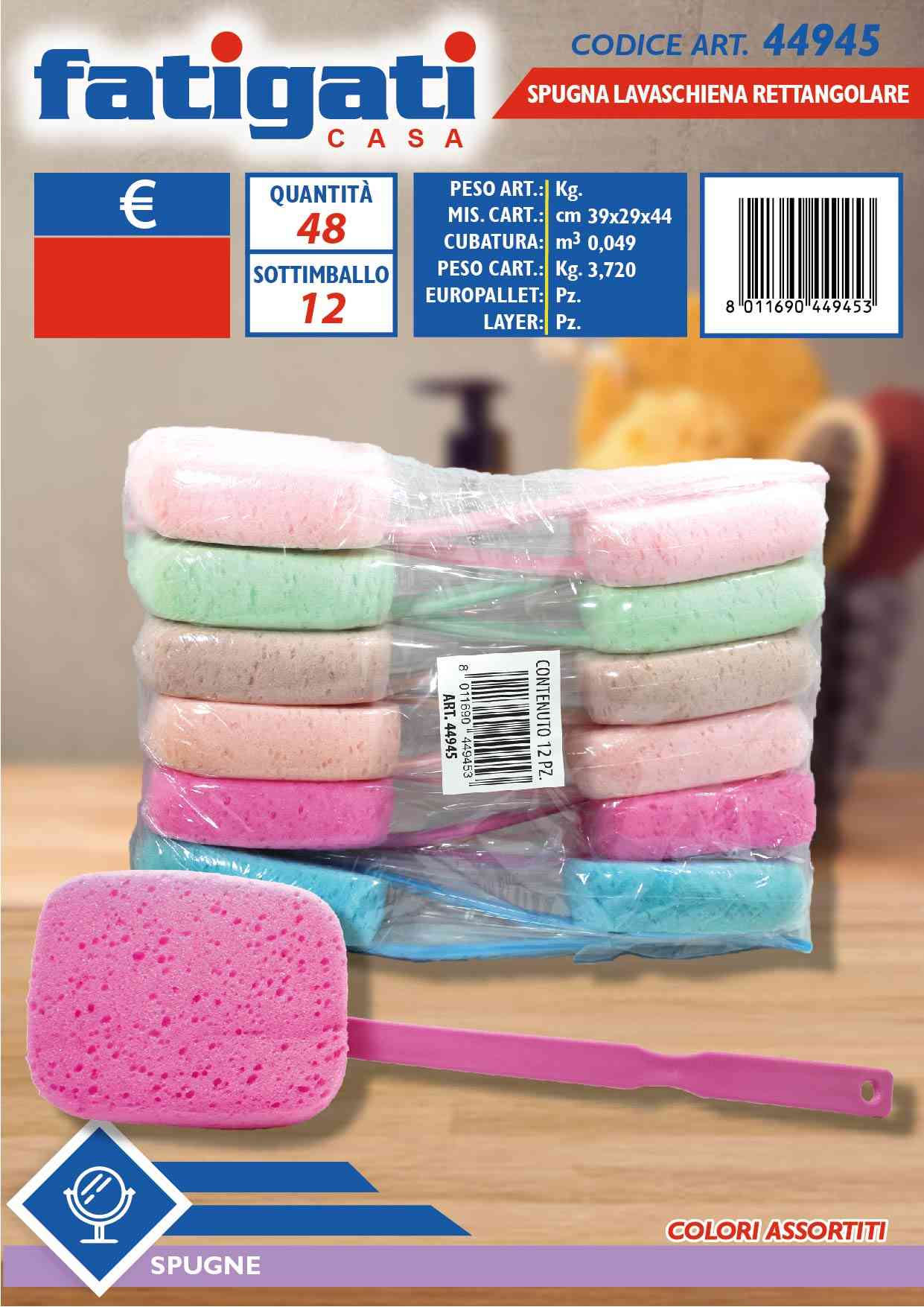 FATIGATI SPUGNA LAVASCHIENA RETTANGOLARE