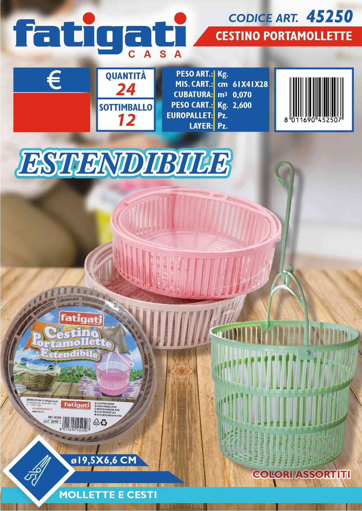 FATIGATI CESTINO PORTAMOLLETTE ESTENDIB.