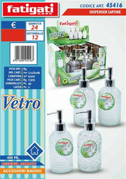 FATIGATI DISPENSER SAPONE IN VETRO 400ML 