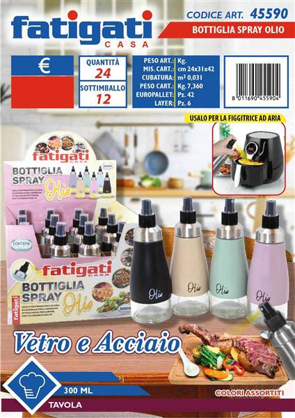 FATIGATI BOTTIGLIA SPRAY OLIO 300ML ASS.