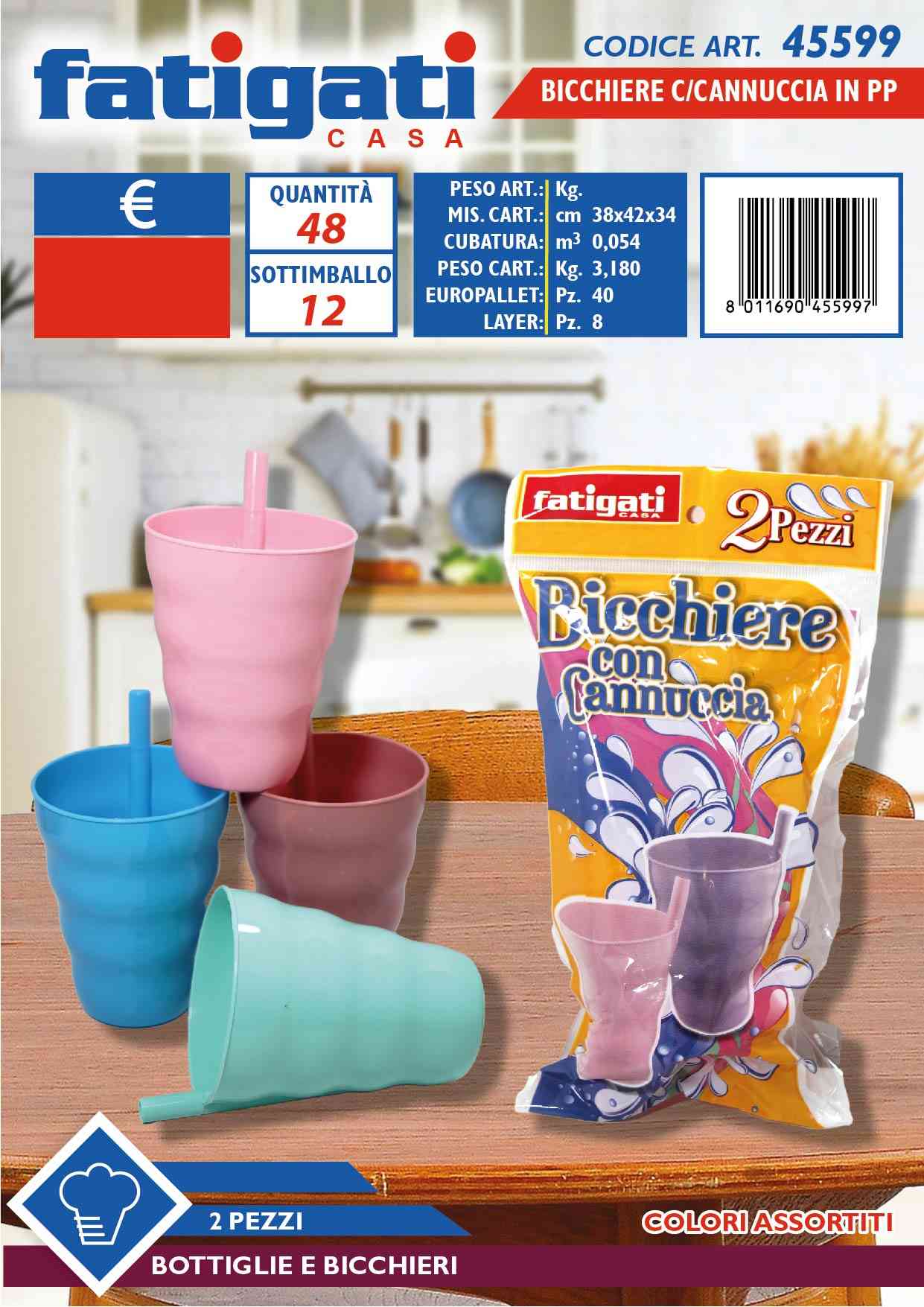 FATIGATI BICCHIERE CON CANNUCCIA 2PZ