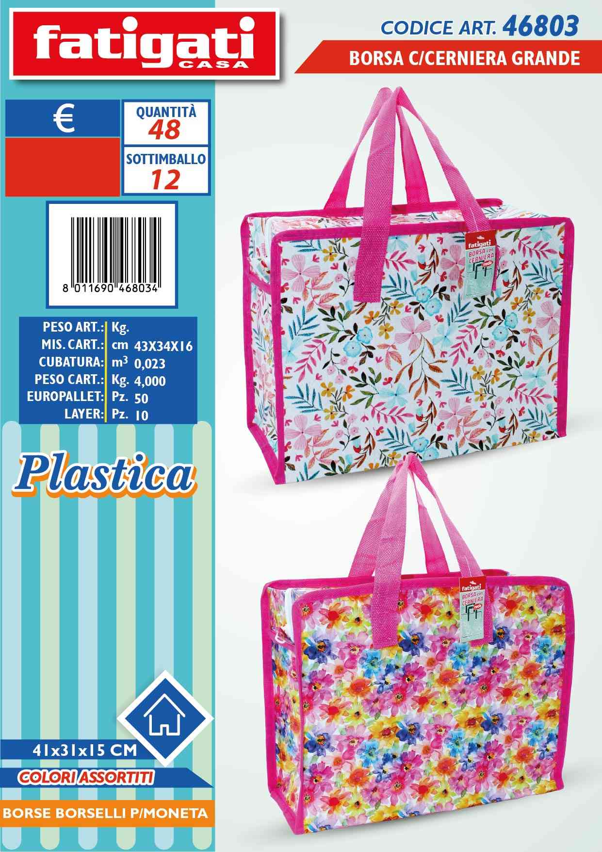 FATIGATI BORSA C/CERNIERA GRANDE 41X315