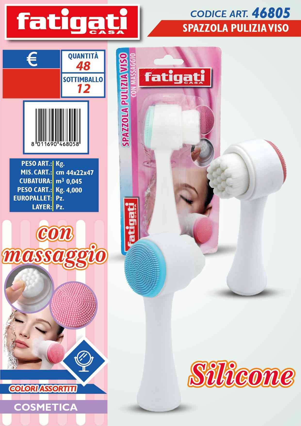 FATIGATI SPAZZOLA PULIZIA VISO C/MASS IN SILICONE