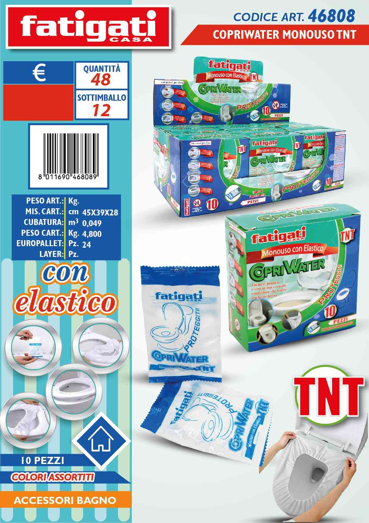 FATIGATI COPRIWATER TNT C/ELASTICO