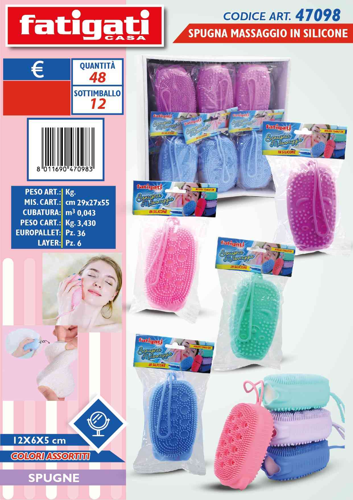 FATIGATI SPUGNA MASSAGGIO IN SILICONE