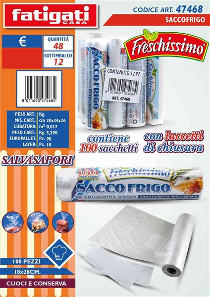 FATIGATI SACCOFRIGO 18X28 100PZ