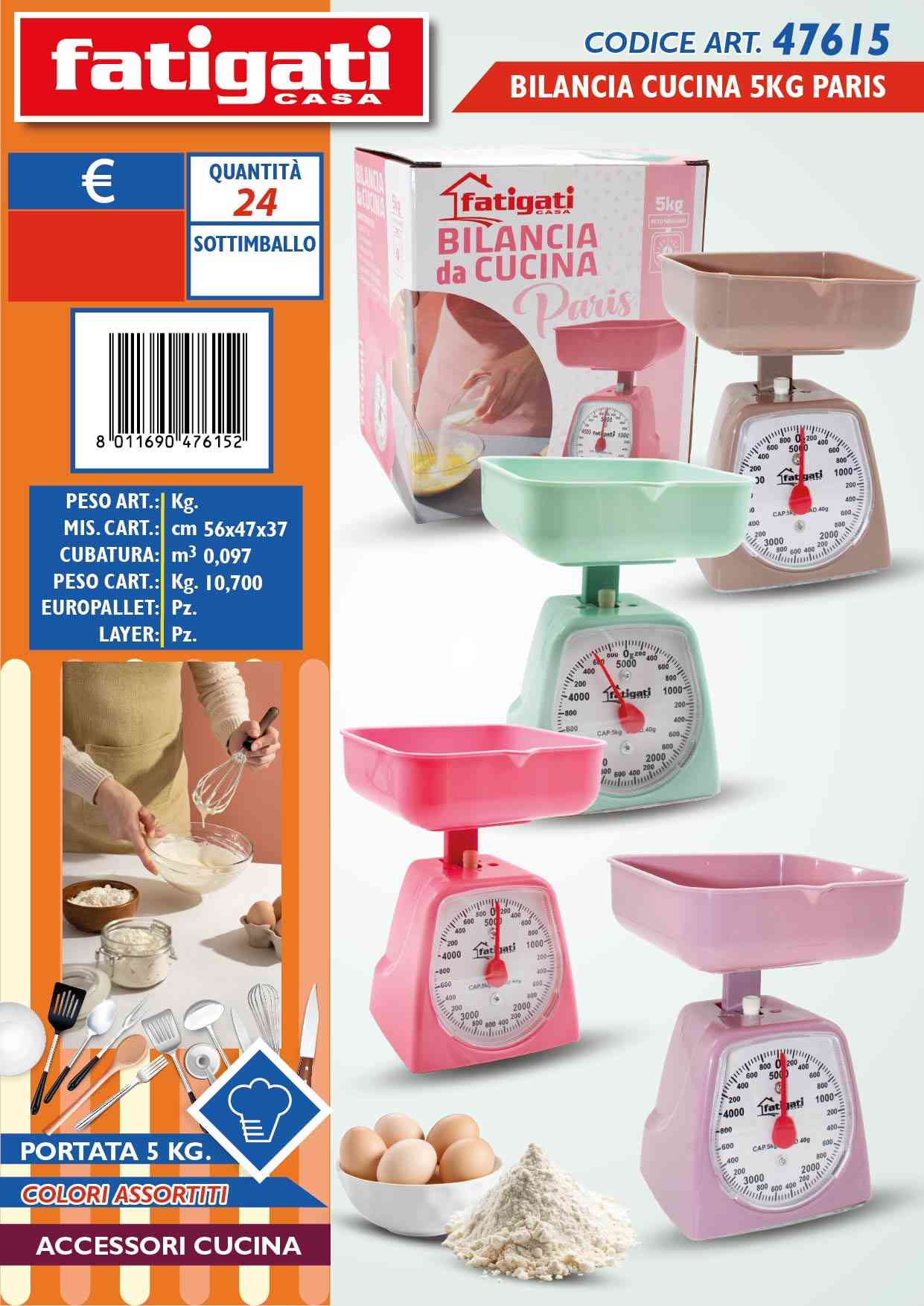 FATIGATI BILANCIA CUCINA 5KG PARIS