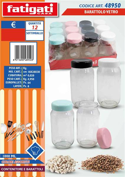 FATIGATI BARATTOLO VETRO 1000ML 