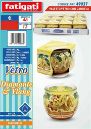 FATIGATI VASETTO VETRO C/CANDELA DIAM&YL 