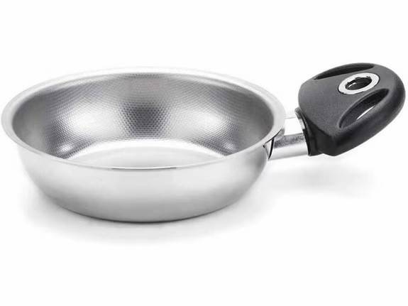 STEEL PAN PADELLINA INOX  CM.14 CON MANIGLIA