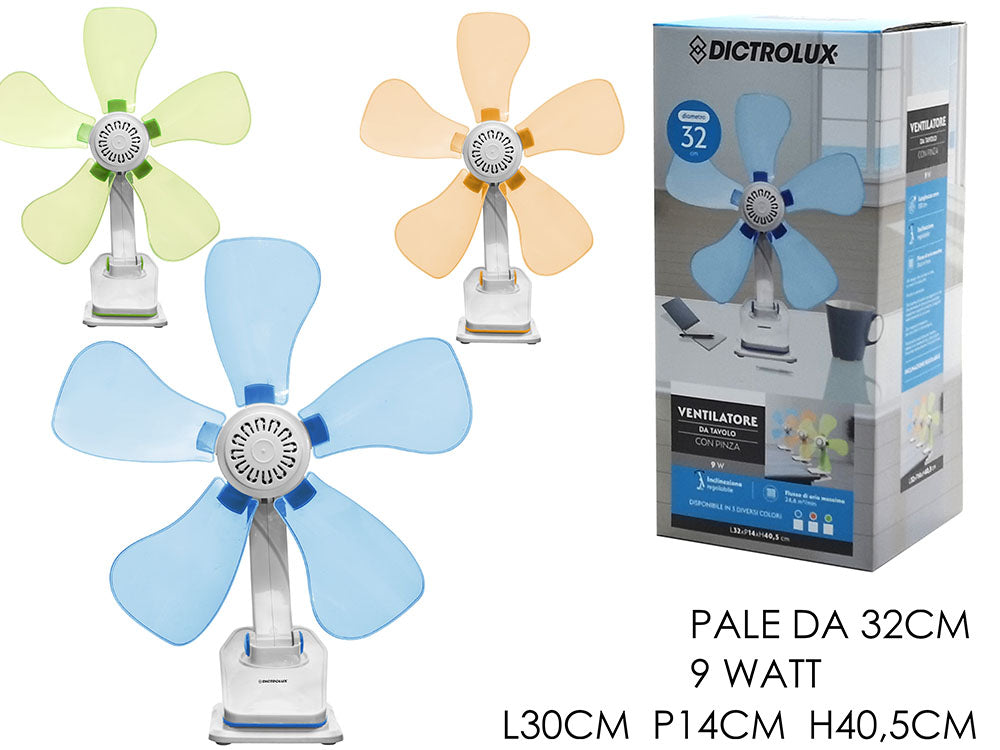 GT VENTILATORE DA SCRIVANIA 5PALE 9W