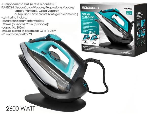 GT FERRO CERAM. CORDLESS 2IN1 DICTROLUX 