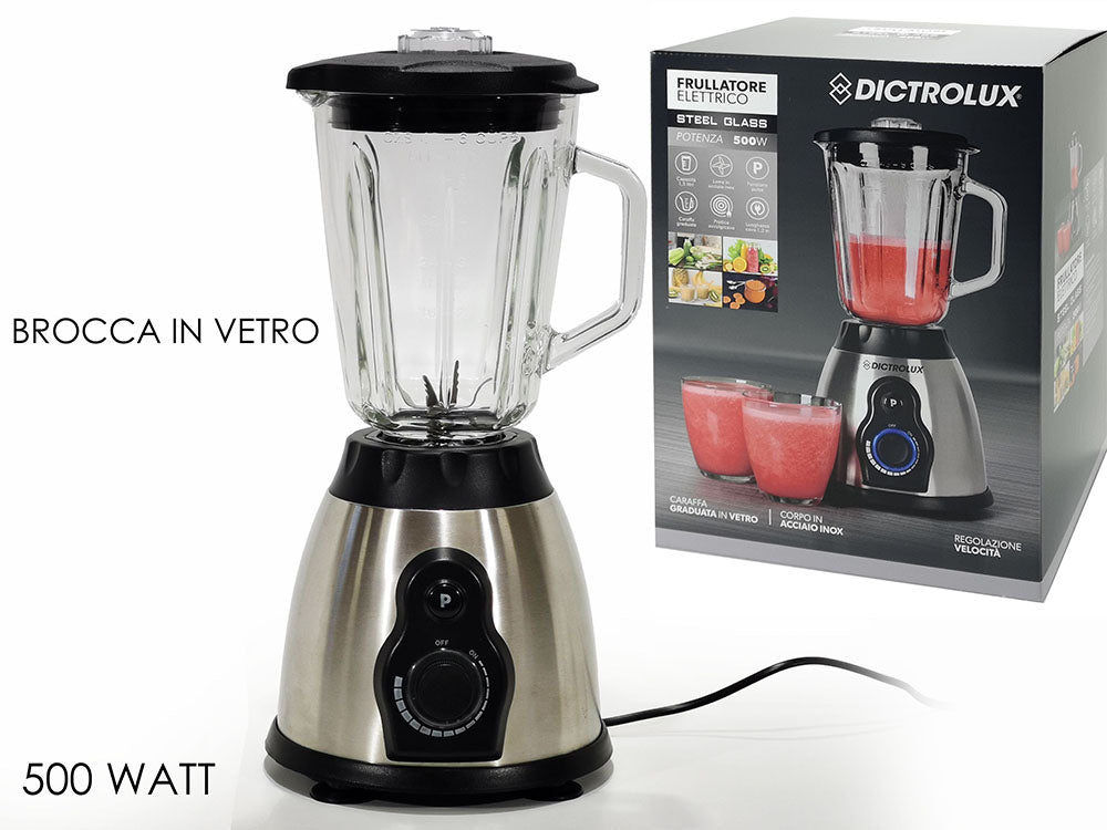 GT FRULLATORE STEEL GLASS 500W