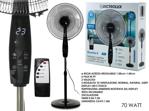 GT VENTILATORE DIGITALE 6PALE 70W - Infinity Home Store