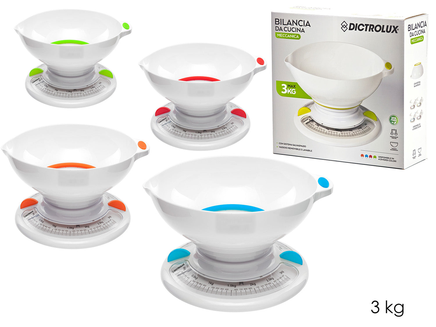 GT BILANCIA DA CUCINA 3KG 4ASS