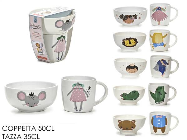 GT TAZZA PERSONAGGI 2PZ 35/50CL ASS