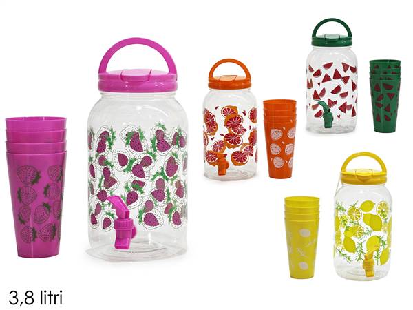 GT DISPENSER BEVANDE CON 4 BICCHIERI 