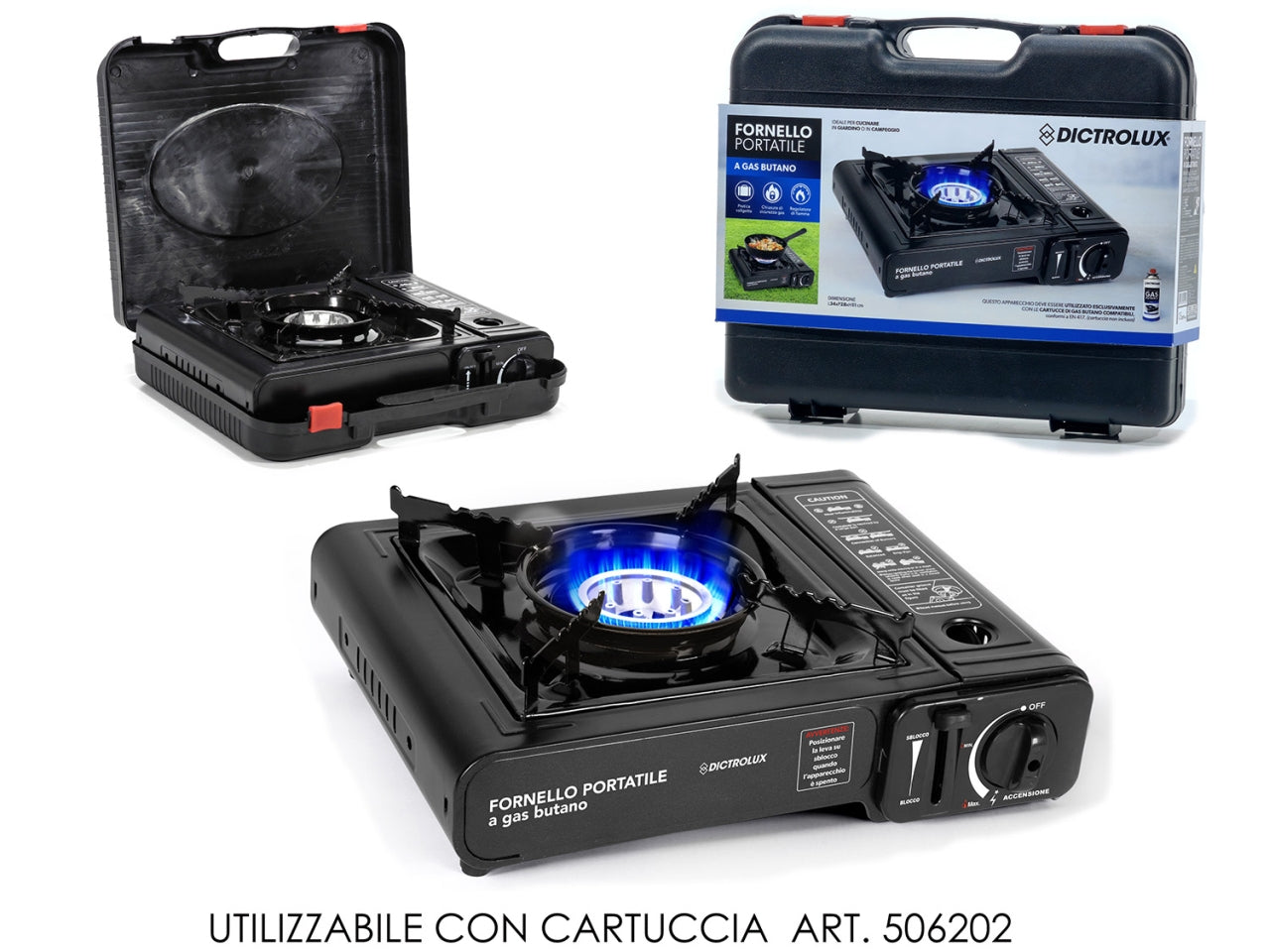 GT FORNELLO PORTATILE A GAS C/VALIGETTA