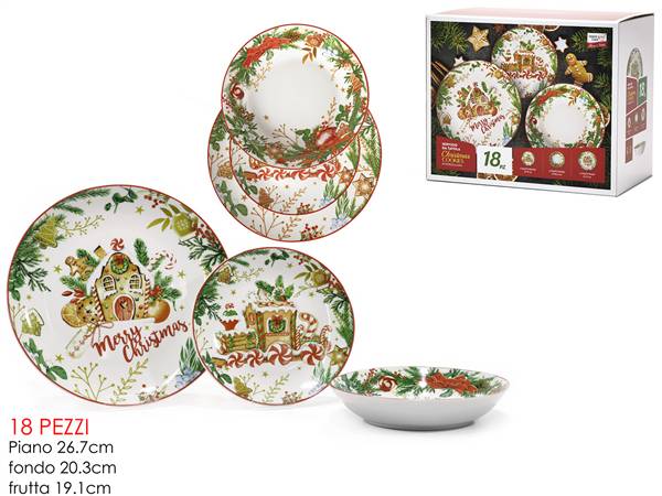 GT SERVIZIO PIATTI 18PZ NATALE SWEET 