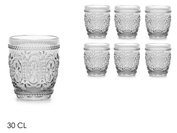 GT BICCHIERI 6PZ BAROQUE 30CL TRASP 