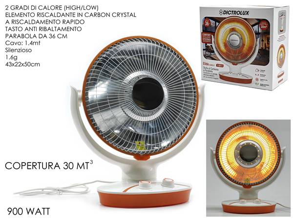 GT STUFA AL CARBONIO ELIDE DICTROLUX COMPACT 900-1100W