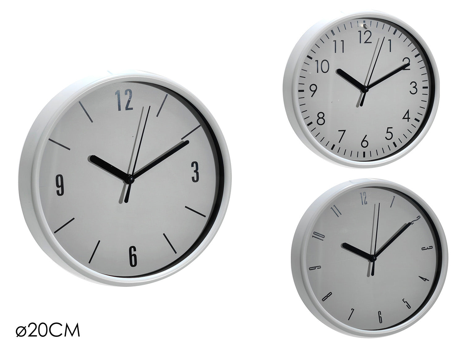 GT OROLOGIO 20CM BIANCO 3ASS. - Infinity Home Store