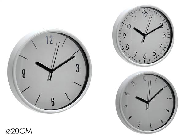 GT OROLOGIO 20CM BIANCO 3ASS. 
